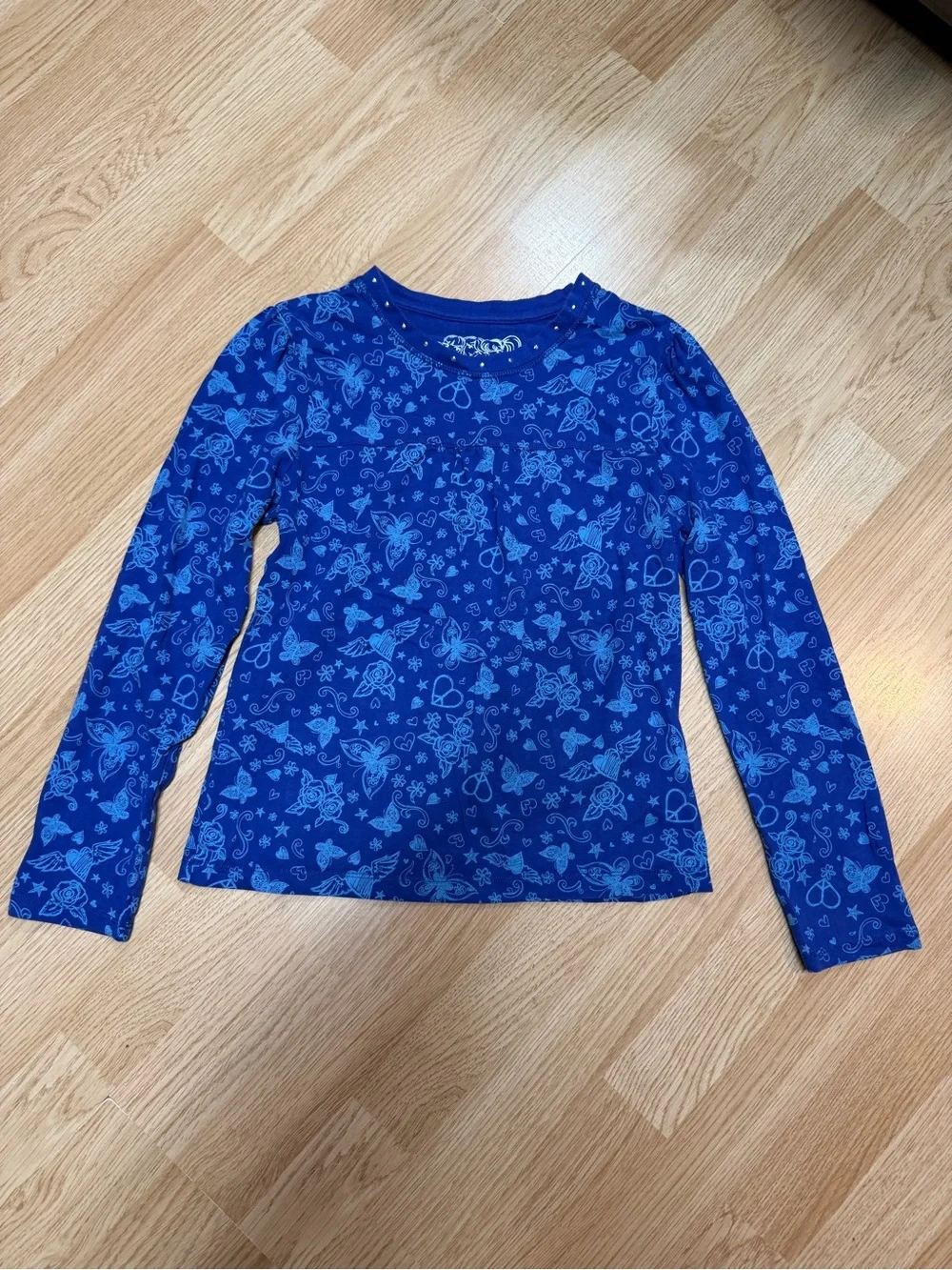 The Children’s Place Girls Fairy Butterfly Floral Long Sleeve Top XL 14